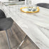 Native Home Lifestyle Silver Plated Marble Glass Dining Table