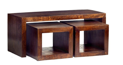 Toko Dark Mango Cubed John Long Coffee Table Set