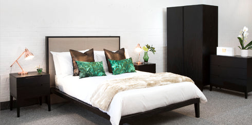 Orchid Beds in Wenge with Beige Fabric