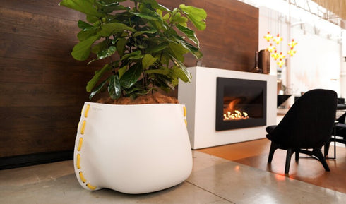 Blinde Design Stitch 125 Concrete Planter - Bone Finish - BLD.1.P.STI.125.Y.BO