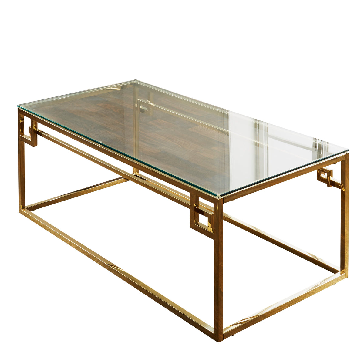 Native Home Lifestyle Cesar Gold Plated Coffee Table – Feat Blueprint